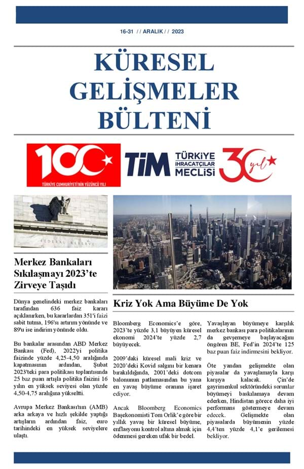 16-31 Aralık 2023 Bülteni 